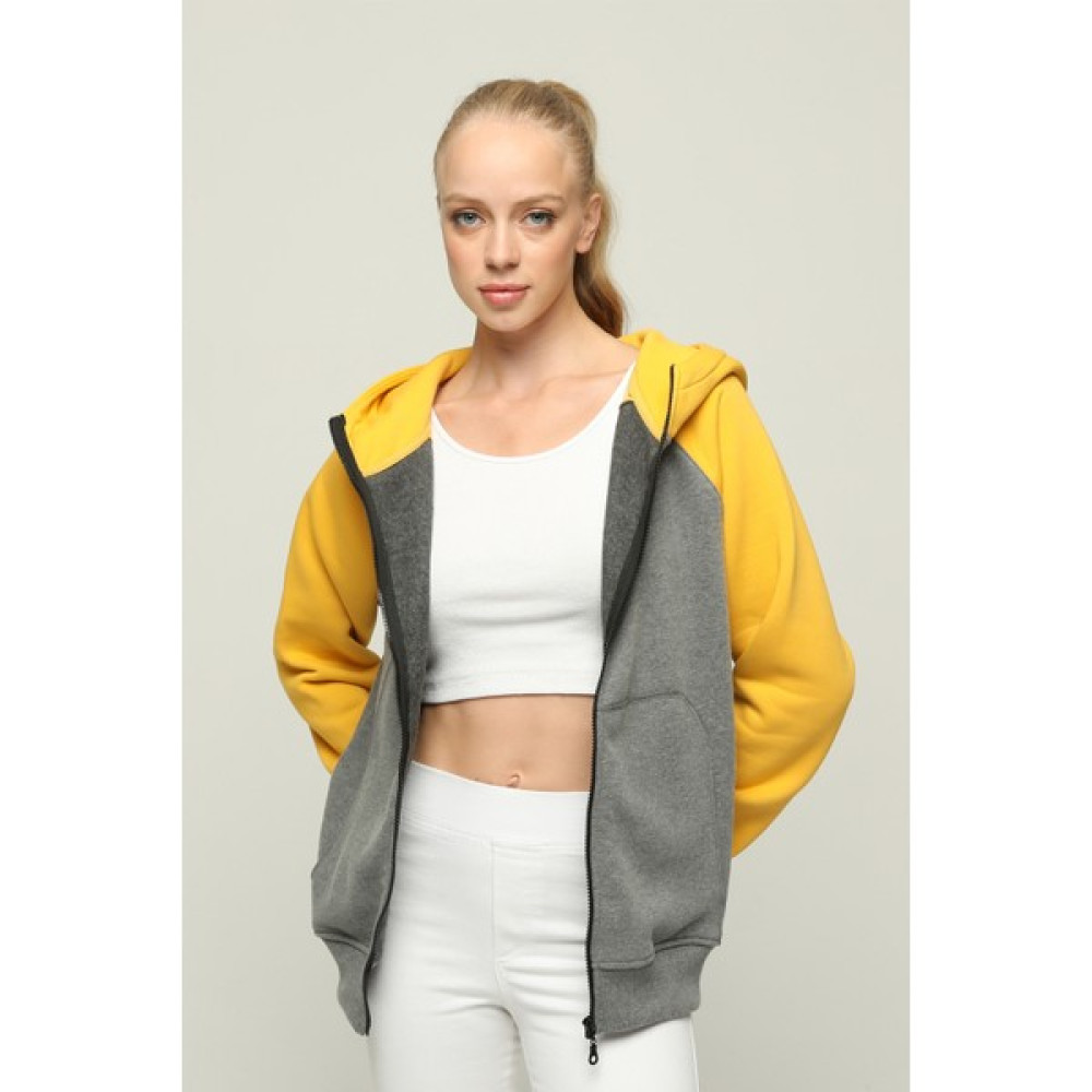 Owut Collection Kapüşonlu Kalın Içi Polarlı Örme Sweatshirt Bayan Sweatshirt Fiyatı