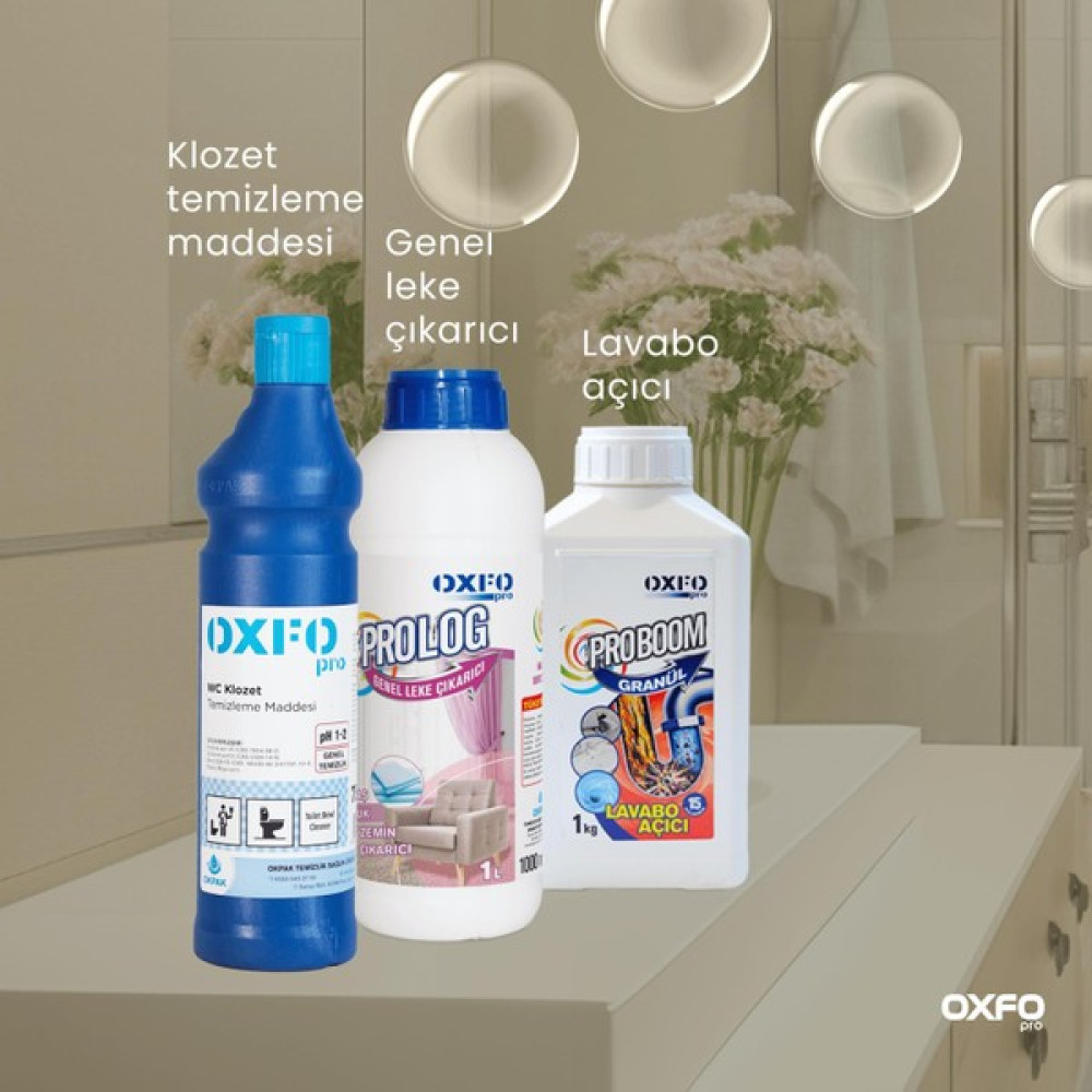Oxfopro 3'lü Temizlik Seti Lavabo Açıcı Leke Çıkarıc Wc Klozet Temizleyici Oto Boyaları Fiyatı