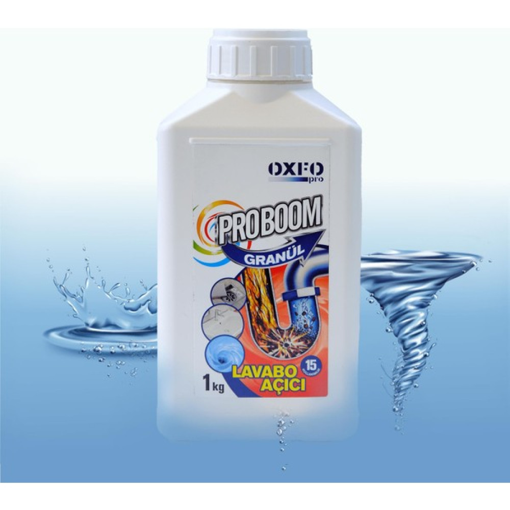 Oxfopro Proboom Granül Lavabo Açıcı 15 Kullanımlık Ekonomik Boy - 1 kg Temizlik Malzemeleri Fiyatı