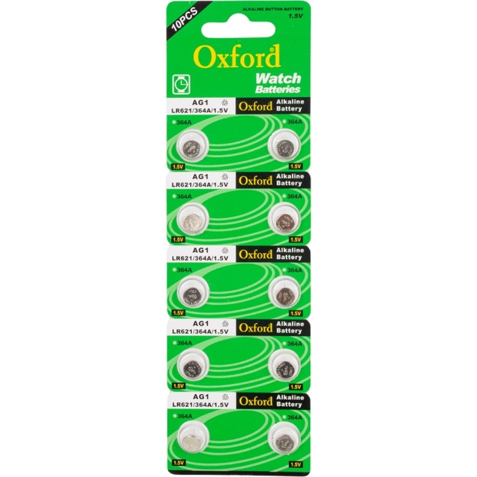 Oxford Ag1 LR621 Alkalin Saat Pili 10 Adet 1,5 V Tek Kullanımlık Pil Tipi Normal & Şarj Edilebilir Piller Fiyatı
