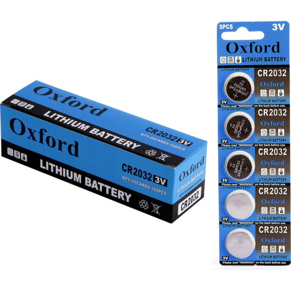 Oxford CR2032 3V Lityum Bios Pili 5'li Kartela 20 Kart 100 Adet Piller & Şarj Cihazları Fiyatı
