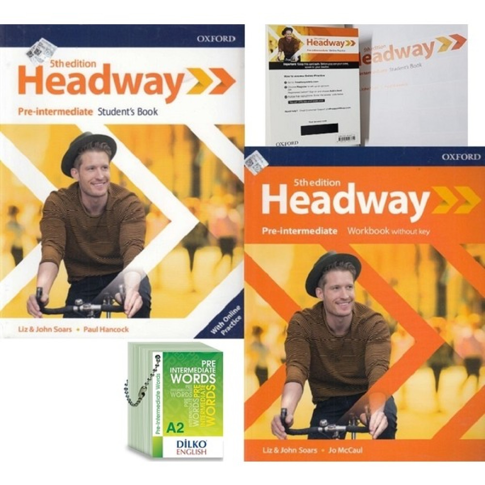 Oxford University Press Headway 5th Edition Pre-Intermediate Kodlu Set & Pre-Intermediate Kelime Kartı A2 Yabancı Dil Öğretici Kitaplar ve Eğitim Setleri Fiyatı