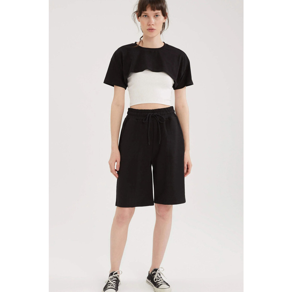 OXVİN Comfort Label Bağcıklı Oversize Uzun Unisex Bermuda Şort M Beden Erkek Şort Fiyatı