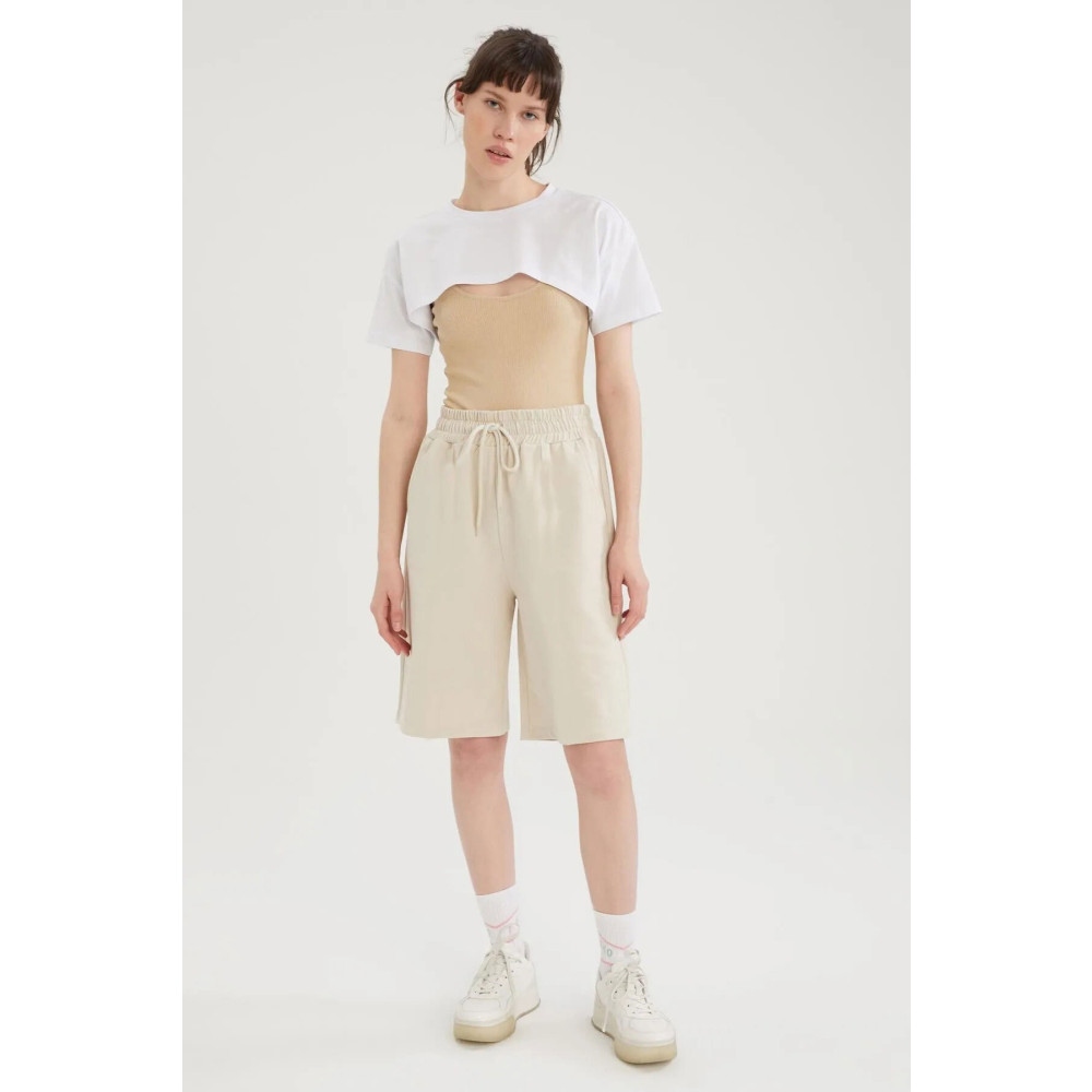 OXVİN Comfort Label Bağcıklı Oversize Uzun Unisex Bermuda Şort XXL Beden Erkek Şort Fiyatı
