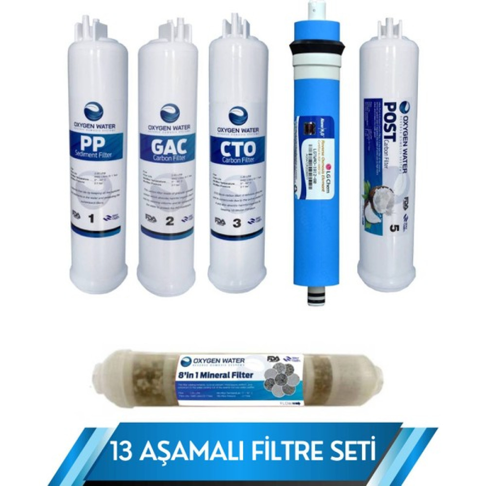 Oxygen Water 13 Aşamalı Cihazlar Için Kapalı Kasa 6 Lı Orijinal Filtre Seti Bahçe Makinesi Aksesuar & Yedek Parça Fiyatı