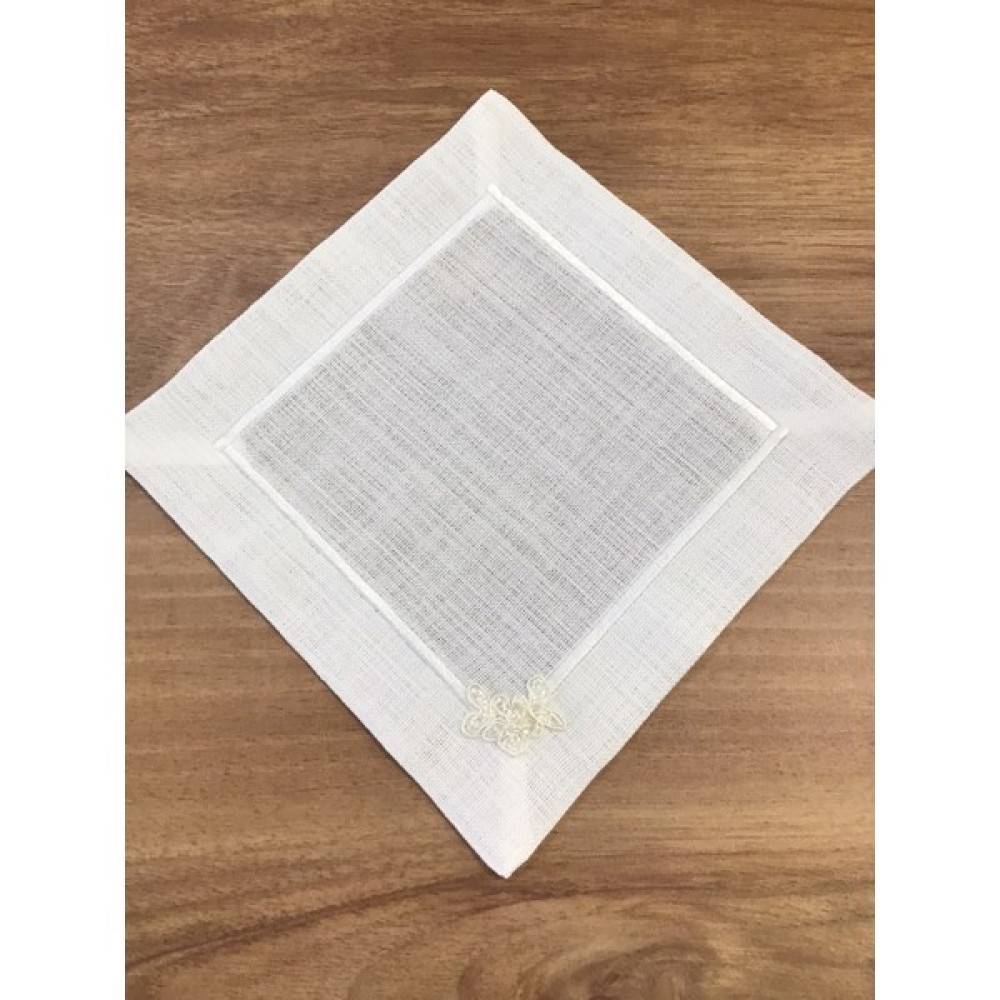 Oya Home Kahve Altı Sunum Peçetesi -Kırık Beyaz Zemin & Fransız Dantel Detaylı - 6 Parça - Kırık Beyaz - 16 x 16 cm Masa Örtüsü Fiyatı