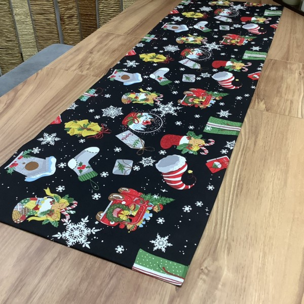 Oya Home Yılbaşı Temalı Ranır- 45*250 cm - Siyah - 45 x 250 cm Masa Örtüsü Fiyatı