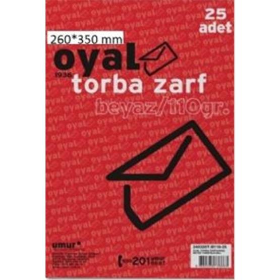 Oyal 25'li Beyaz Zarf Torba