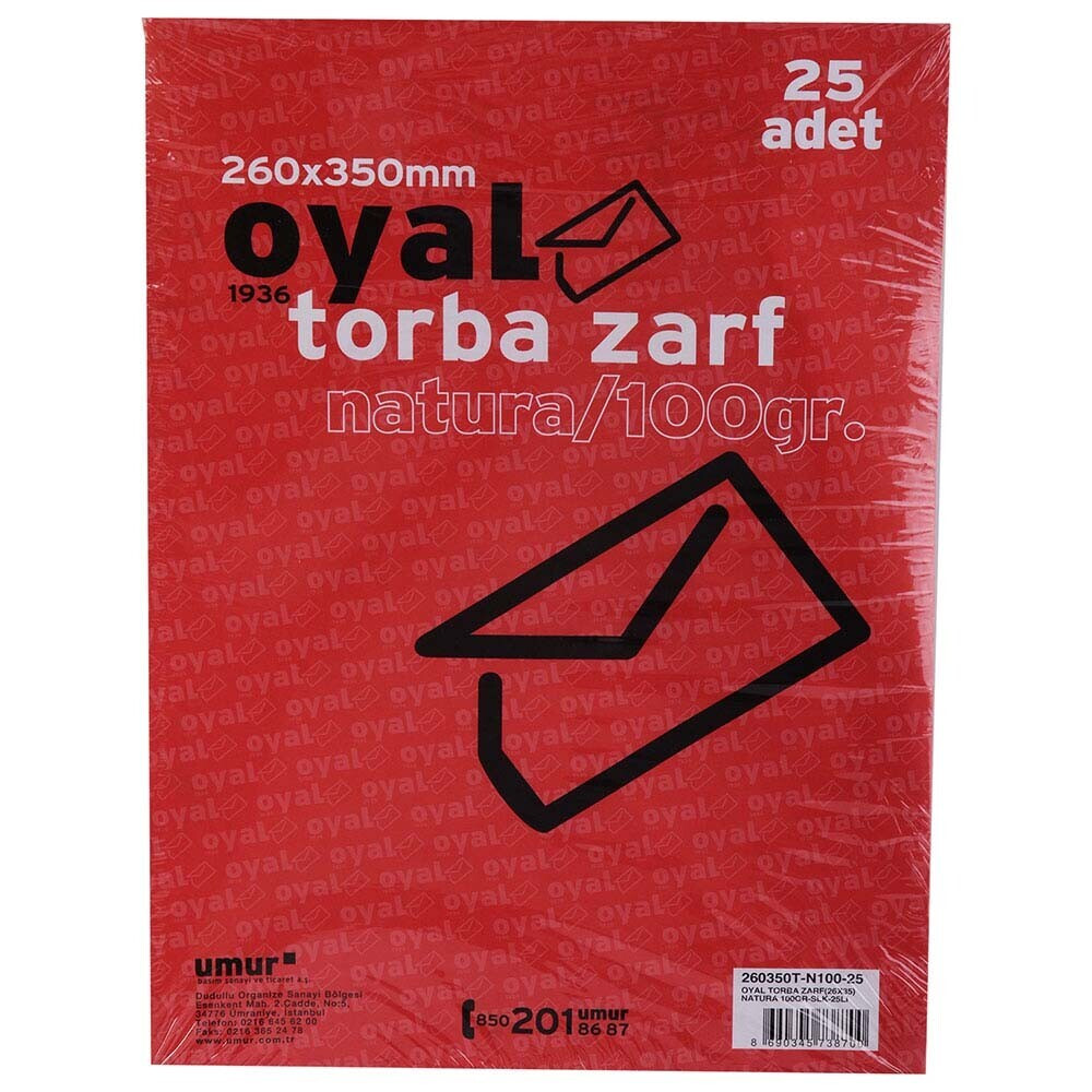 Oyal Torba Zarf 100 g 25'li Okul Malzemeleri Fiyatı