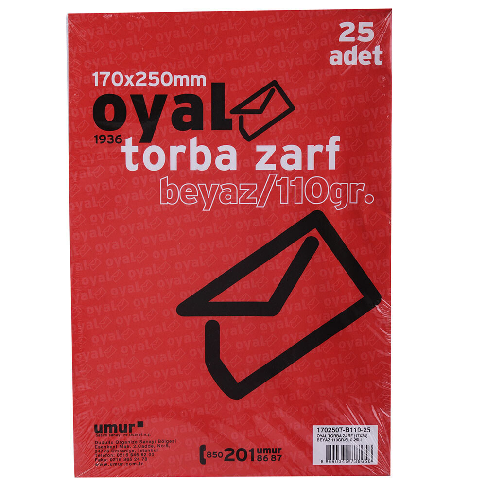 Oyal Torba Zarf 110 g 25'li Okul Malzemeleri Fiyatı