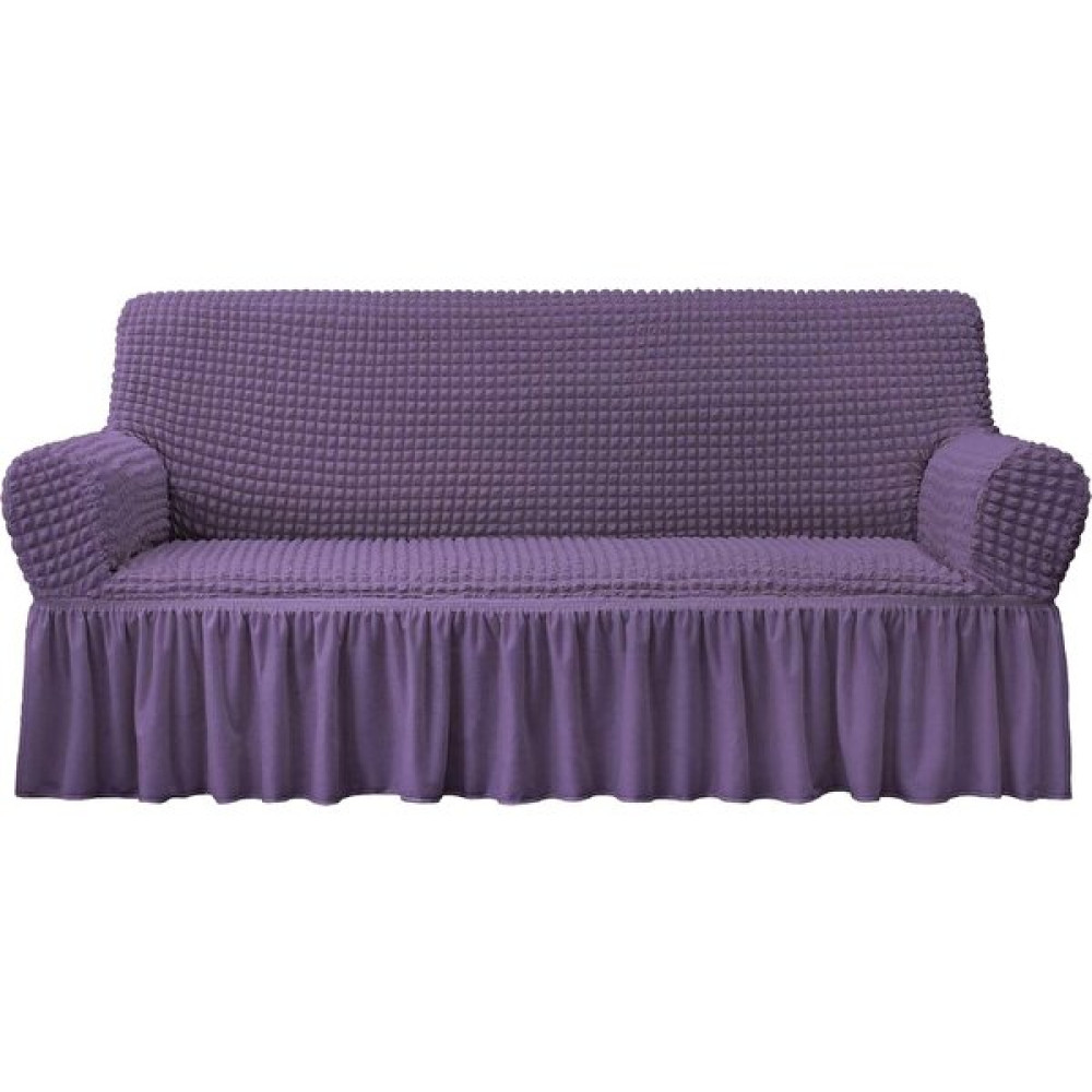 Oyalı Textile Koltuk Kilifi Kanepe Kılıfı Tekli Set Likralı Çekyat Örtüsü Bürümcük Etekli Takim Pike 3 Lü Koltuk - 190 x 230 cm - Lila Koltuk & Kanepe Örtüsü Fiyatı
