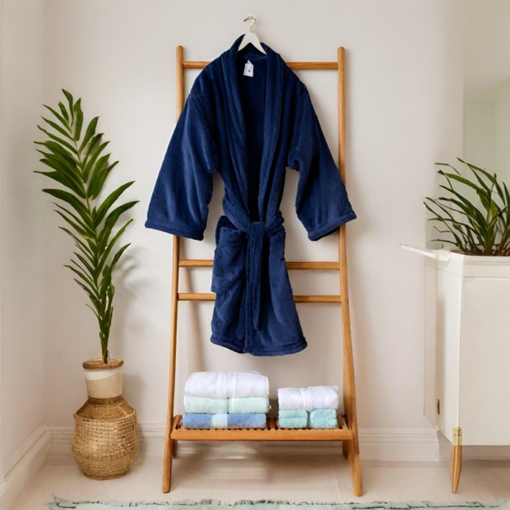 Oyalı Textile Organik Pamuk Bornoz Salyaka Bukle Antialerjik Soft Bonoz Hediyelik Günlük Ceyizlik Erkek Kadın - Lacivert - XL Bornoz Fiyatı