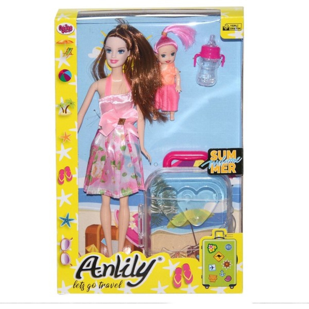 Oydaş Oyuncak 02295 Oydaş, Anlily Bebek ve Bavulu / +3 Yaş - Renkli Bebek Oyuncakları Fiyatı