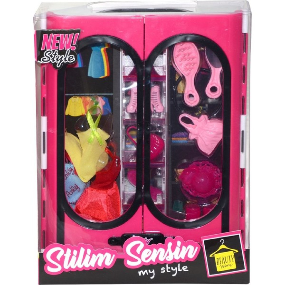 Oydaş Oyuncak 02429 Elbise Dolabı-Stilim Sensin - Koyu Pembe Oyuncak Fiyatı