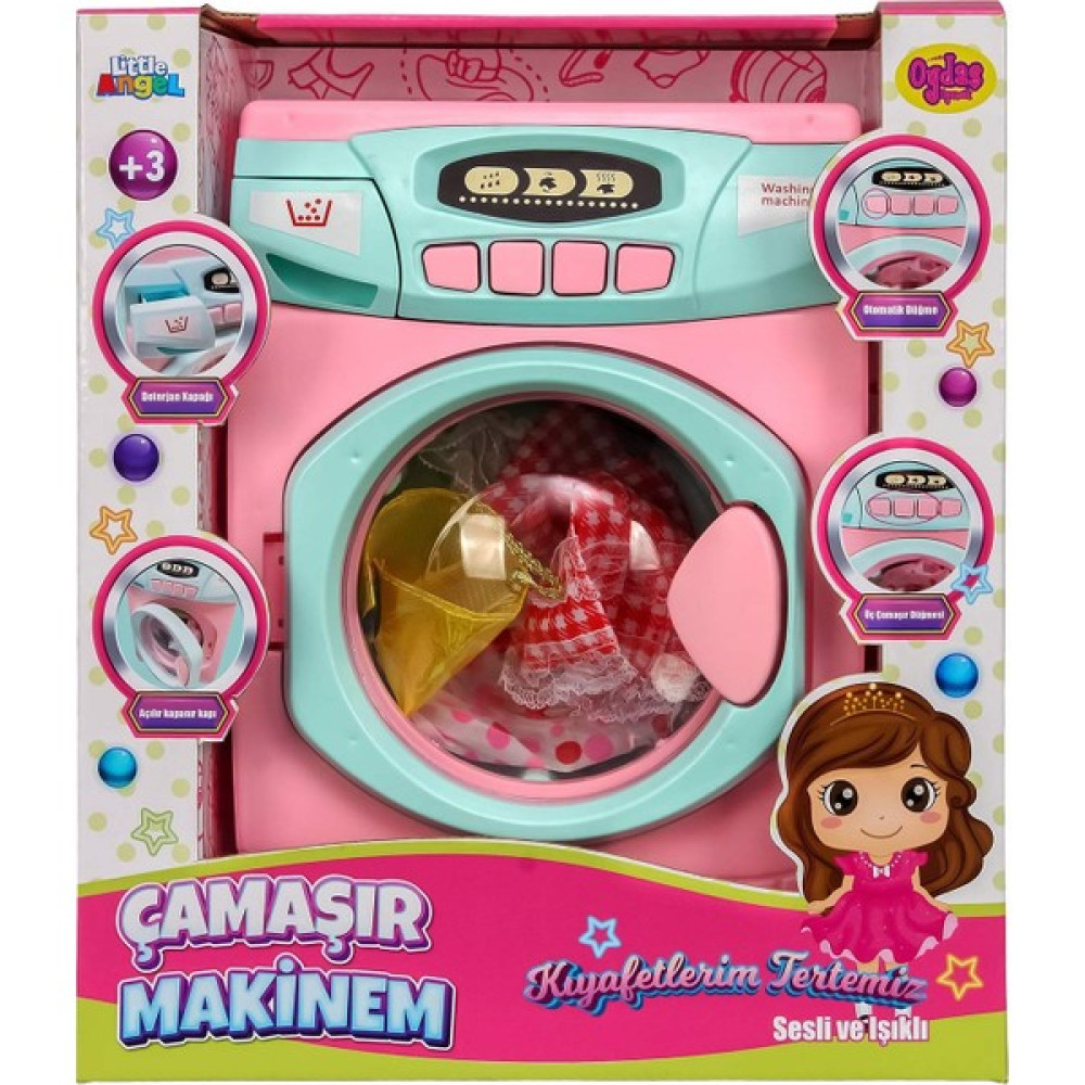 Oydaş Oyuncak Pilli Büyük Çamaşır Makinası Pembe Oyuncak Fiyatı