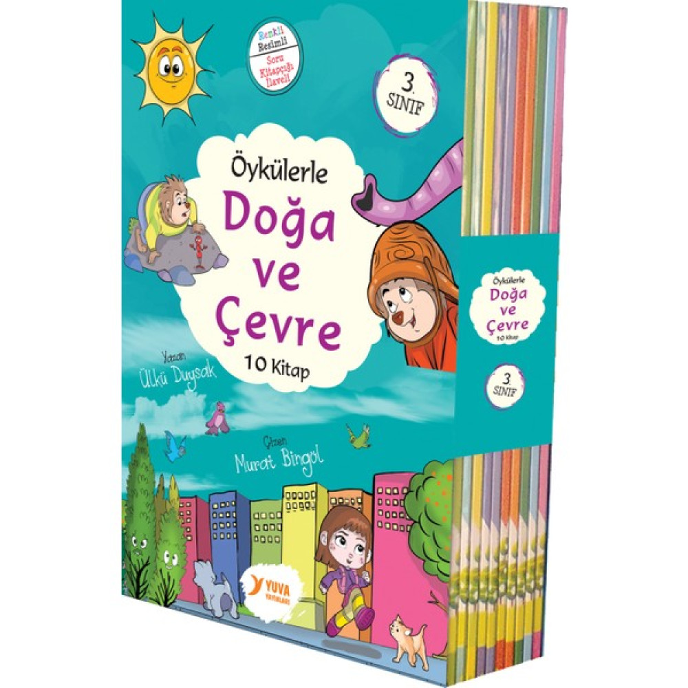 Öykülerle Doğa ve Çevre 3.sınıf 10 Kitap - Ülkü Duysak (Ciltli) Çocuk Öykü Fiyatı
