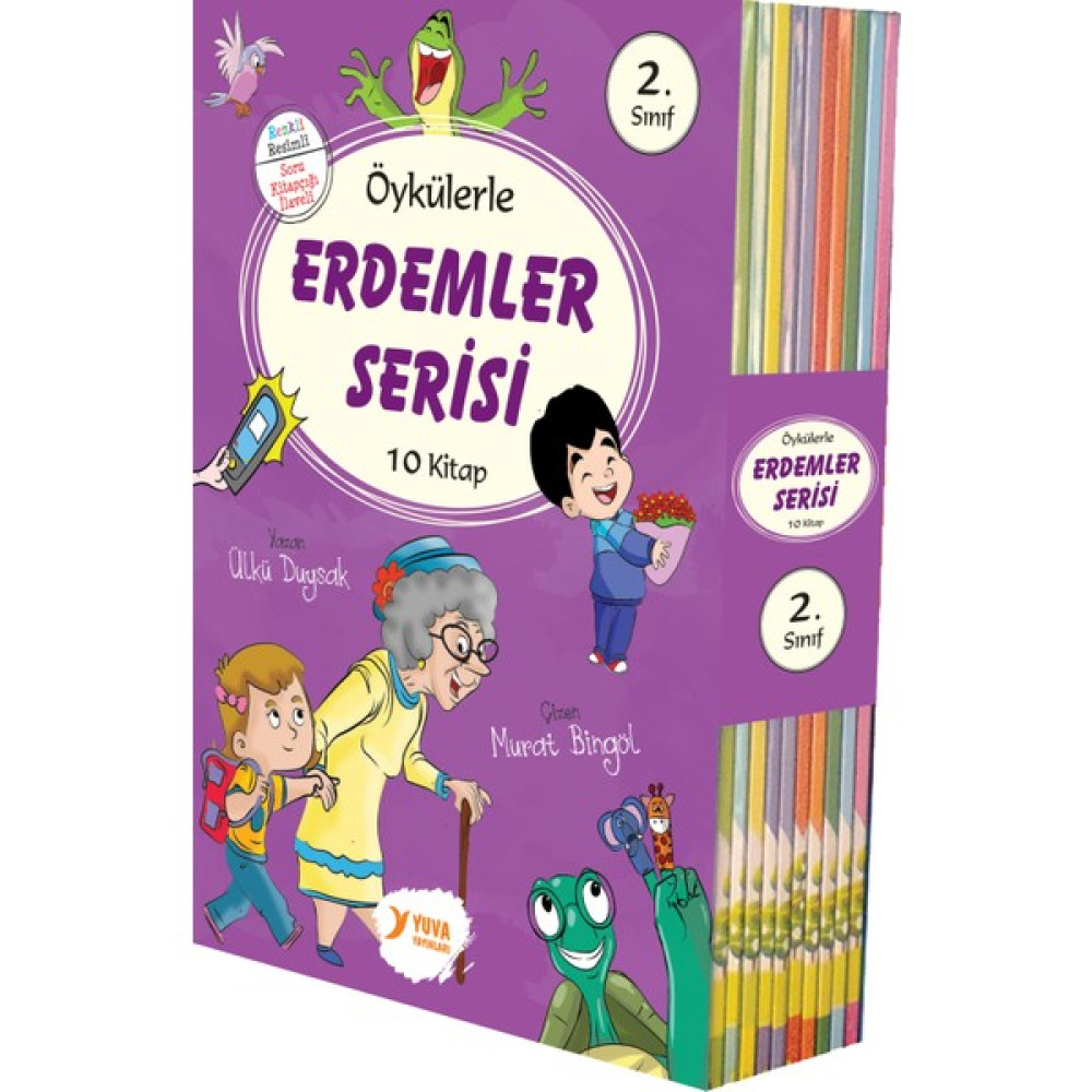 Öykülerle Erdemler Serisi 2.sınıf 10 Kitap - Ülkü Duysak (Ciltli) Çocuk Öykü Fiyatı