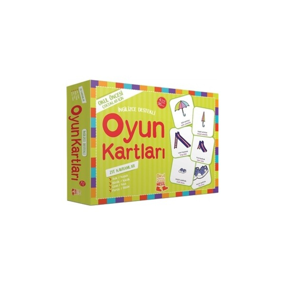 Oyun Kartları - Zıt Kavramlar Okul Öncesi Eğitici & Öğretici Kitaplar Fiyatı