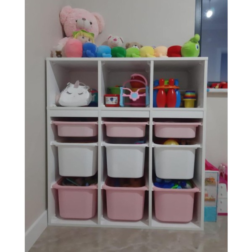 Oyuncak Dolabım Kitaplıklı Oyuncak Dolabı Yağmur Mdf - Beyaz - DOLAP BEYAZ KOVA RENGİİ İÇİN MSJ ATABİLİRSİNİZ. Gardrop & Dolap Fiyatı