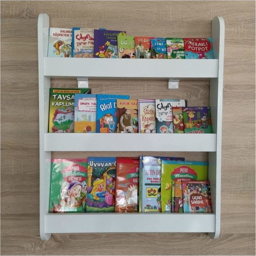 Oyuncak Odası Montessori Çocuk Odası Eğitici Mdf Kitaplık 3 Raflı Kitaplık Fiyatı