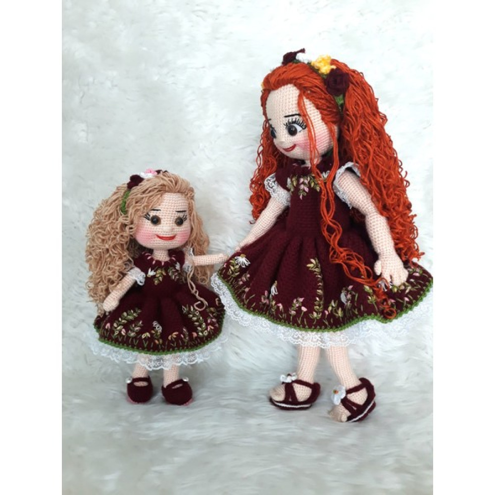 Oyuncak Park Anne Kız Yaz Bebekler Takımı Amigurumi Organik Oyuncak - Renkli Bebek Oyuncakları Fiyatı