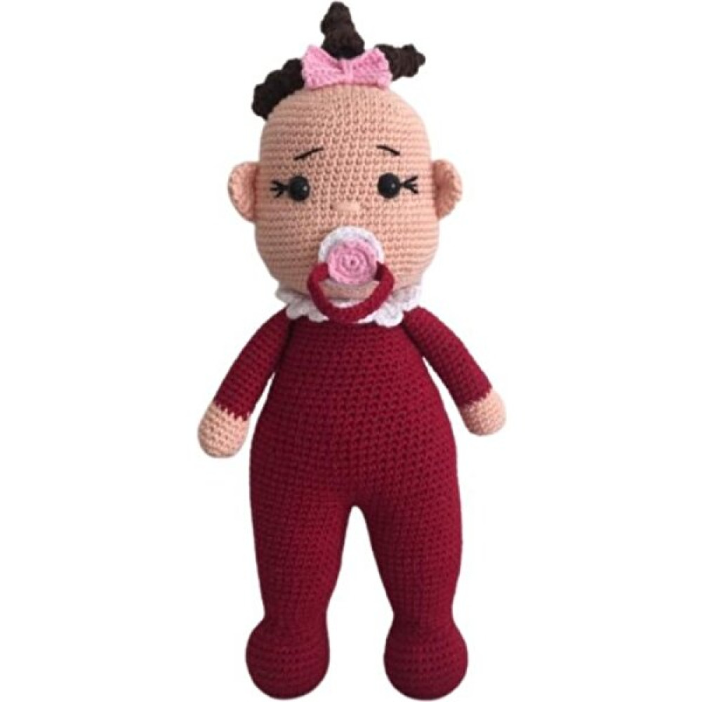 Oyuncak Park Bordo Kız Emzikli Tombiş Bebek Amigurumi Organik Oyuncak - Renkli Bebek Oyuncakları Fiyatı