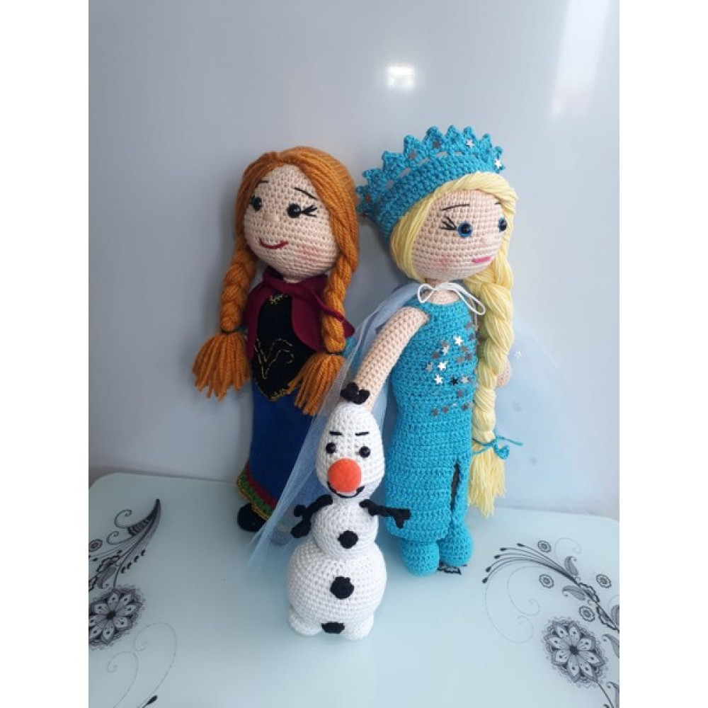 Oyuncak Park Karlar Ülkesi Anna Elsa Olaf Takımı Amigurumi Organik Oyuncak Bebek Oyuncakları Fiyatı