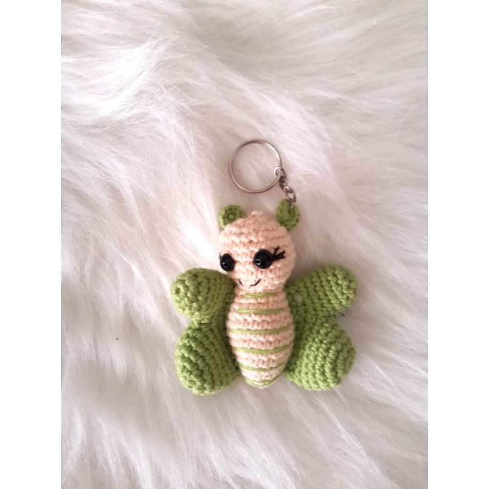 Oyuncak Park Maskot Tırtıl Kelebek Amigurumi Anahtarlık Oyunca - Renkli Peluş Oyuncaklar Fiyatı