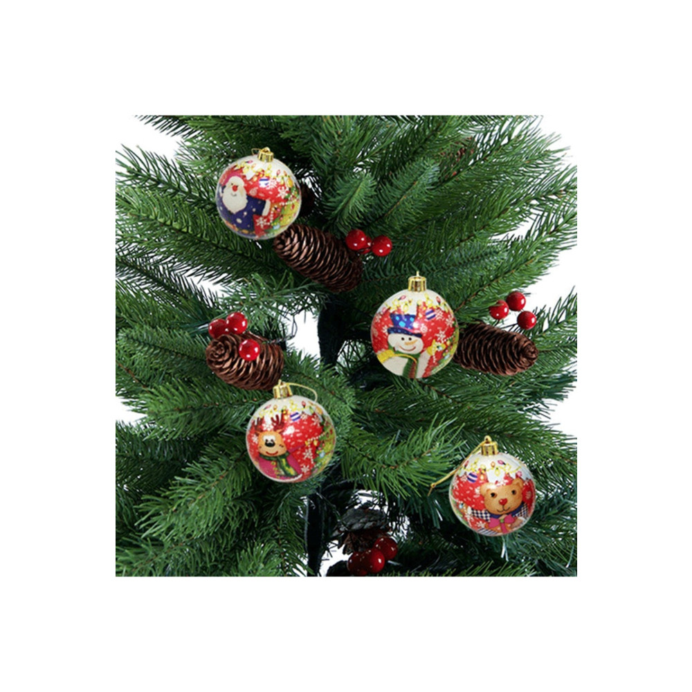 OYUNCAK STORE Yılbaşı Çam Ağacı Süsü 6 Cm Top Baskılı Kırmızı 4 lü Yaş Günü & Parti Fiyatı