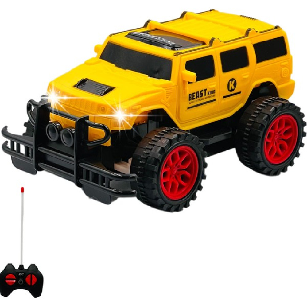 Oyuncak Uzaktan Kumandalı Pilli Full Fonksiyon Işıklı Drift Atabilen Off Road Yüksek Teker Araba Jeep - Sarı Oyuncak Araç Fiyatı