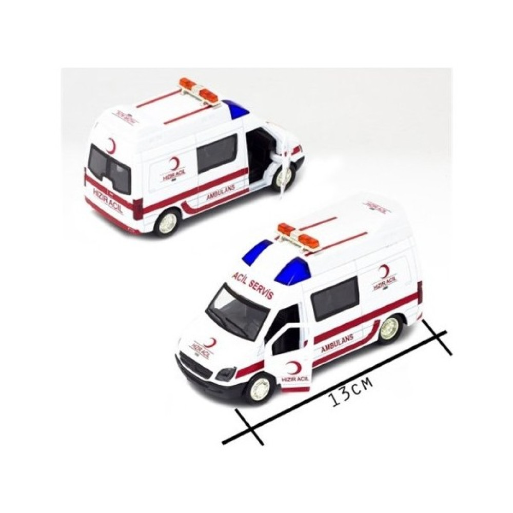 Oyuncak Zinciri Minitro Çek Bırak Ambulans - Renkli Oyuncak Araç Fiyatı