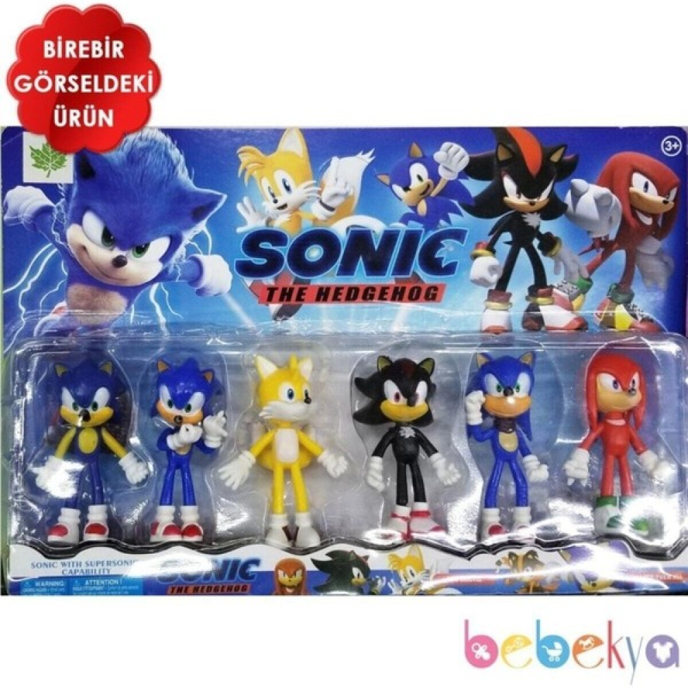 Oyuncakçı Dede Sonic The Hedgehog 6lı Kirpi Sonic - Renkli Oyuncak Fiyatı