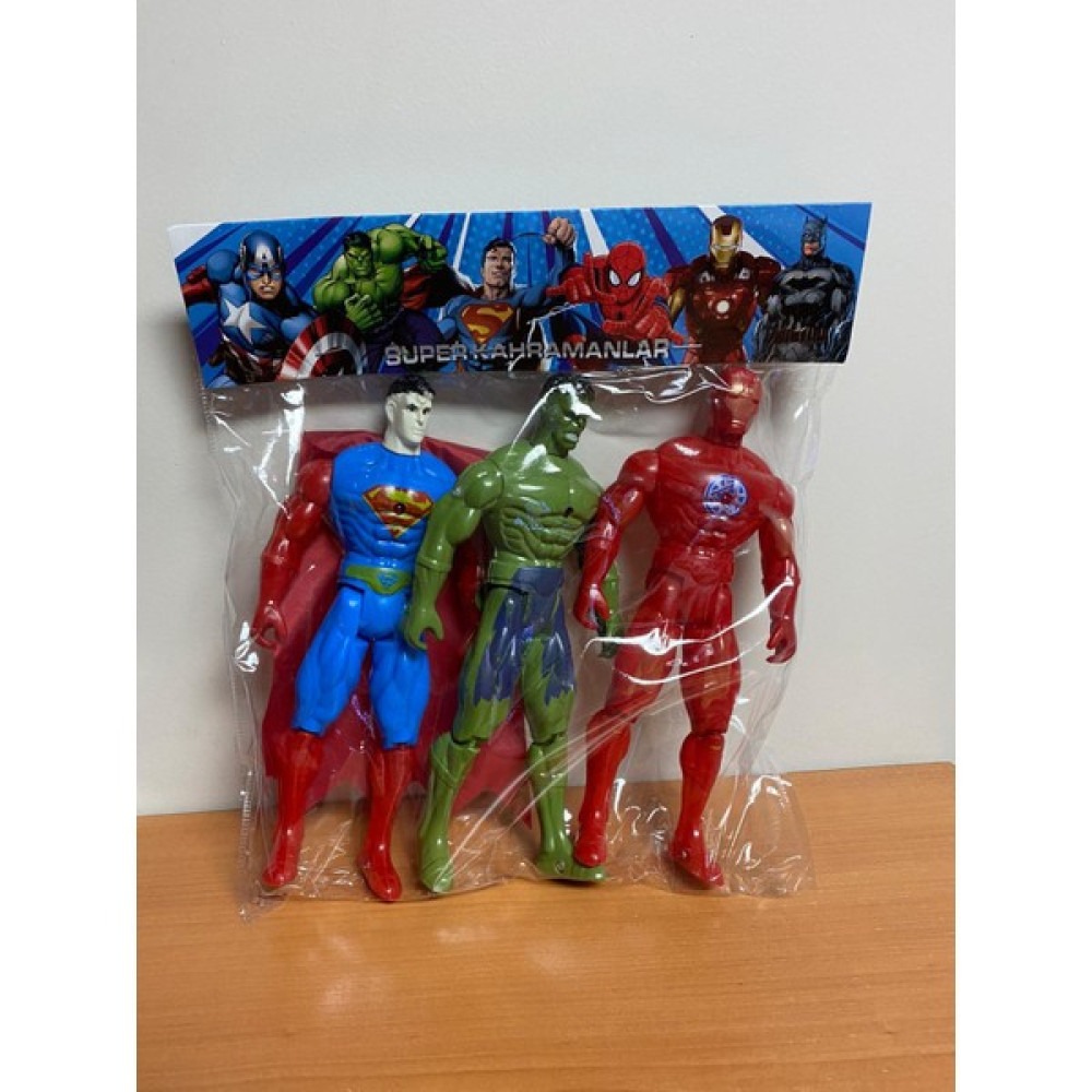 Oyuncakk Sepetim Spider-Man Superman Batman 3'lü Kahraman Figür Işıklı Oyuncaksepetim. Oyuncak Fiyatı
