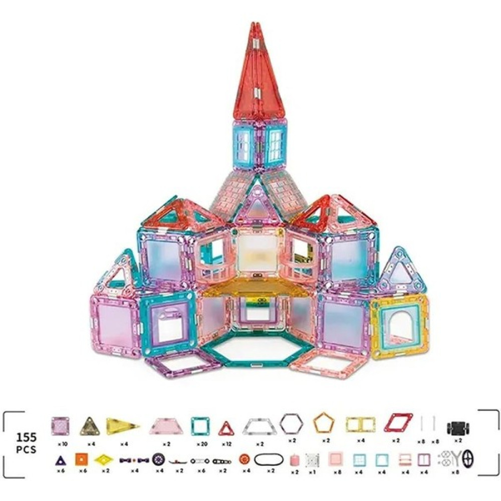 Oyuncakmatik Magical Building Eğitici Manyetik Sihirli Yapı Blok Seti 155 Parça Legolar ( Yapım Oyuncakları ) Fiyatı