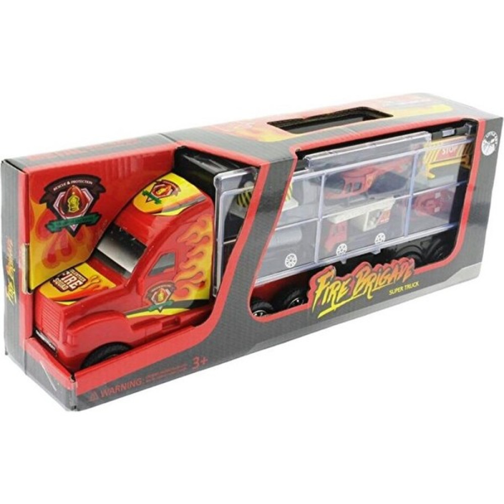 Oyuncakmatik Taşınabilir Die Cast Metal Taşıyıcı Tır - Itfaiye - Renkli Oyuncak Araç Fiyatı