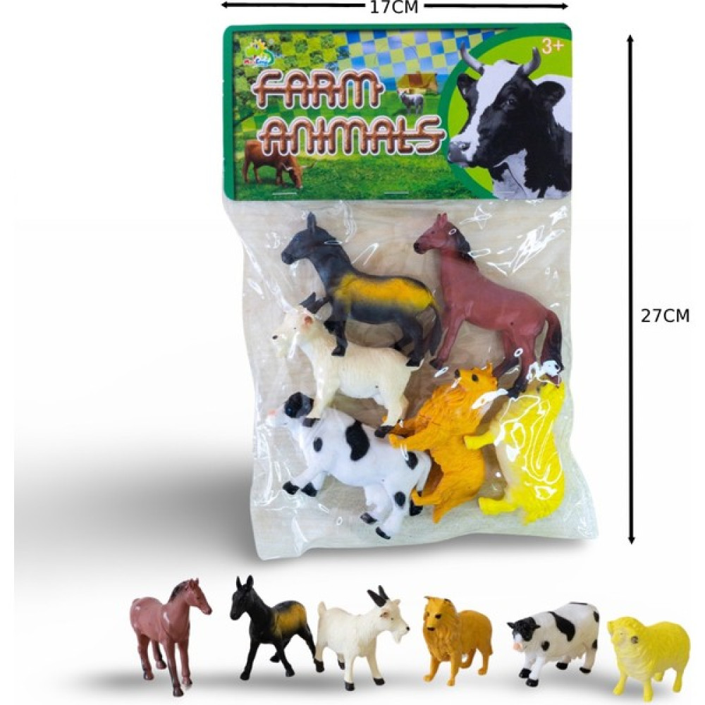 Oyunchak Çiftlik Hayvanları Figürleri 6'lı Küçük Boy Poşette - Hayvan Boyu 10X6CM Oyuncak Fiyatı
