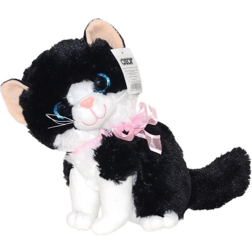 Oyunchak Peluş Kedi Ses Çıkartabilen Model Siyah Renk 25 cm Peluş Oyuncaklar Fiyatı