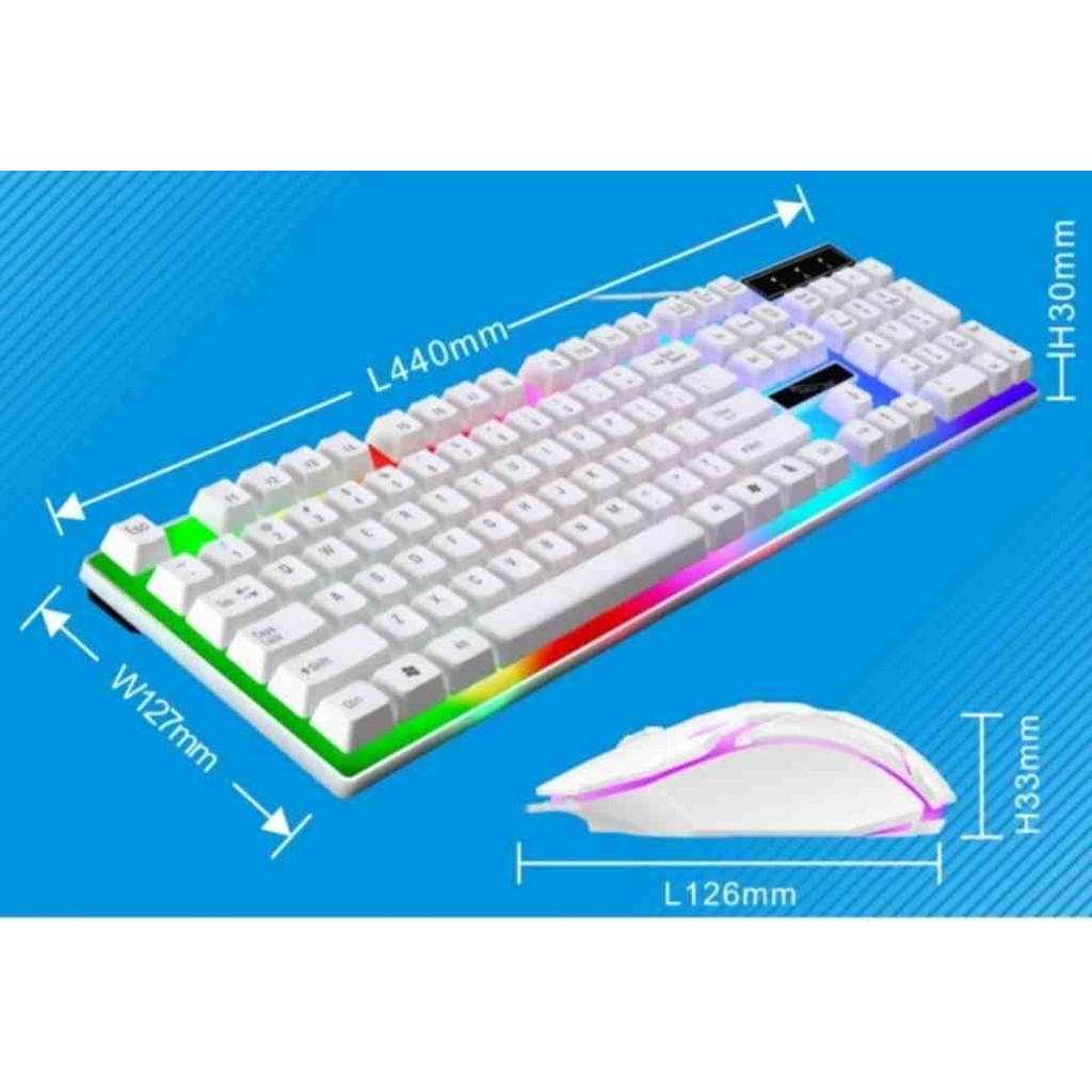 Oyuncu Rgb Li Beyaz Klavye Klavye - Mouse Fiyatı
