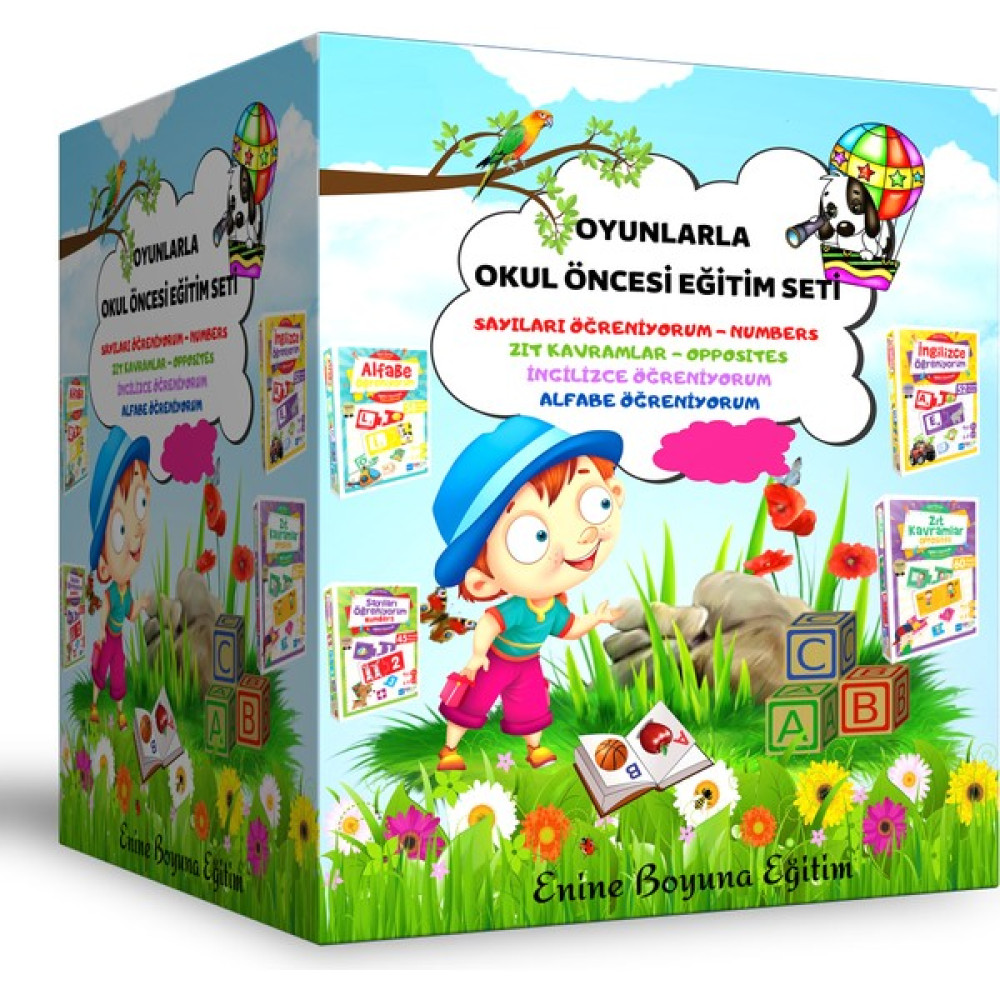 Oyunlarla Okul Öncesi Eğitim Seti (4 Set Bir Arada) Okul Öncesi Eğitici & Öğretici Kitaplar Fiyatı
