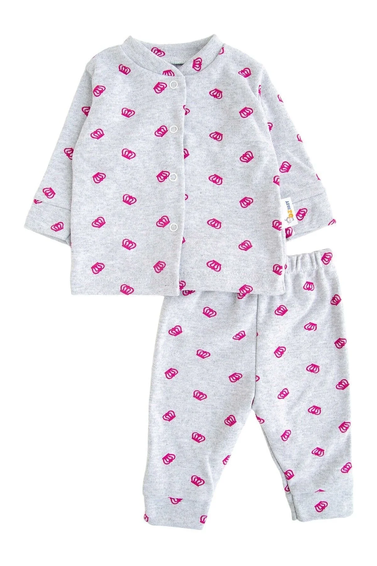 Oz Baby Desenli Pamuklu Bebek Pijama Takım - Kız ve Erkek Bebek Takımları 0-3 AY Beden" Bebek Giyim-Tekstil Fiyatı