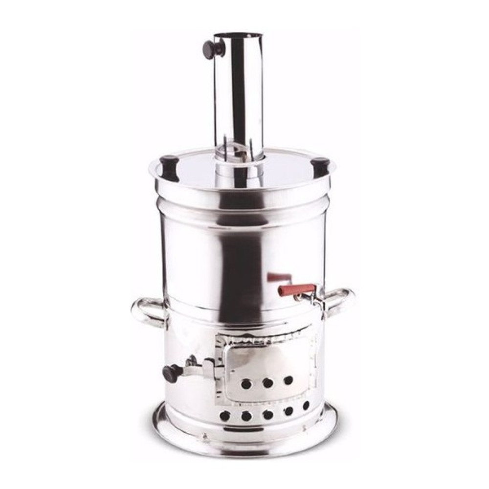 Öz-El Paslanmaz Çelik Çift Musluklu Semaver No:4 Litre:10 Çay / Çaydanlık Setleri Fiyatı