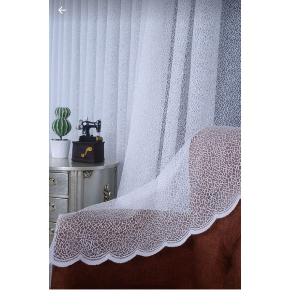 Öz Furkan Ütü Istemez Büz Desen Tül Perde 1x2.5 Orta Pile - Ekru - 350 x 250 cm Tül Perde Fiyatı