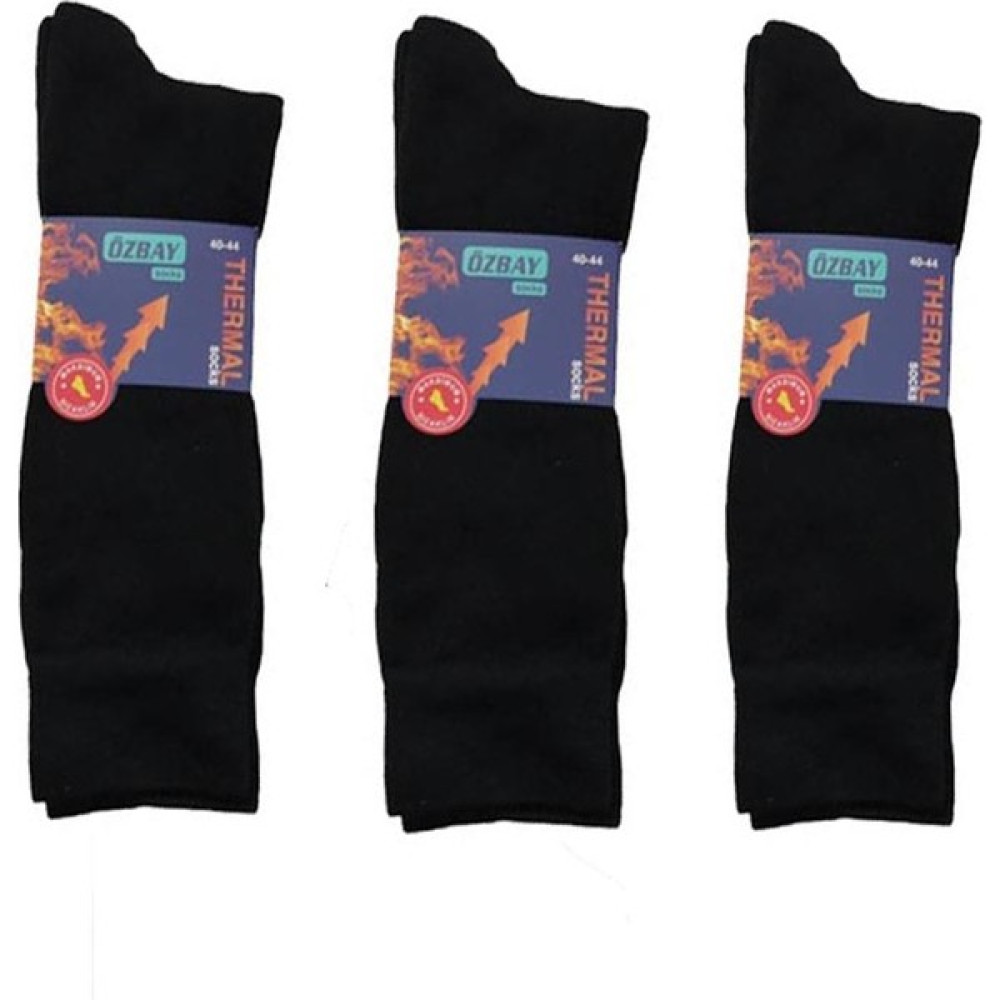 Özbay Kışlık Termal Çorap Siyah Uzun Konçlu 3'lü Paket(Asker Çorabı) Çorap (Outdoor) Fiyatı