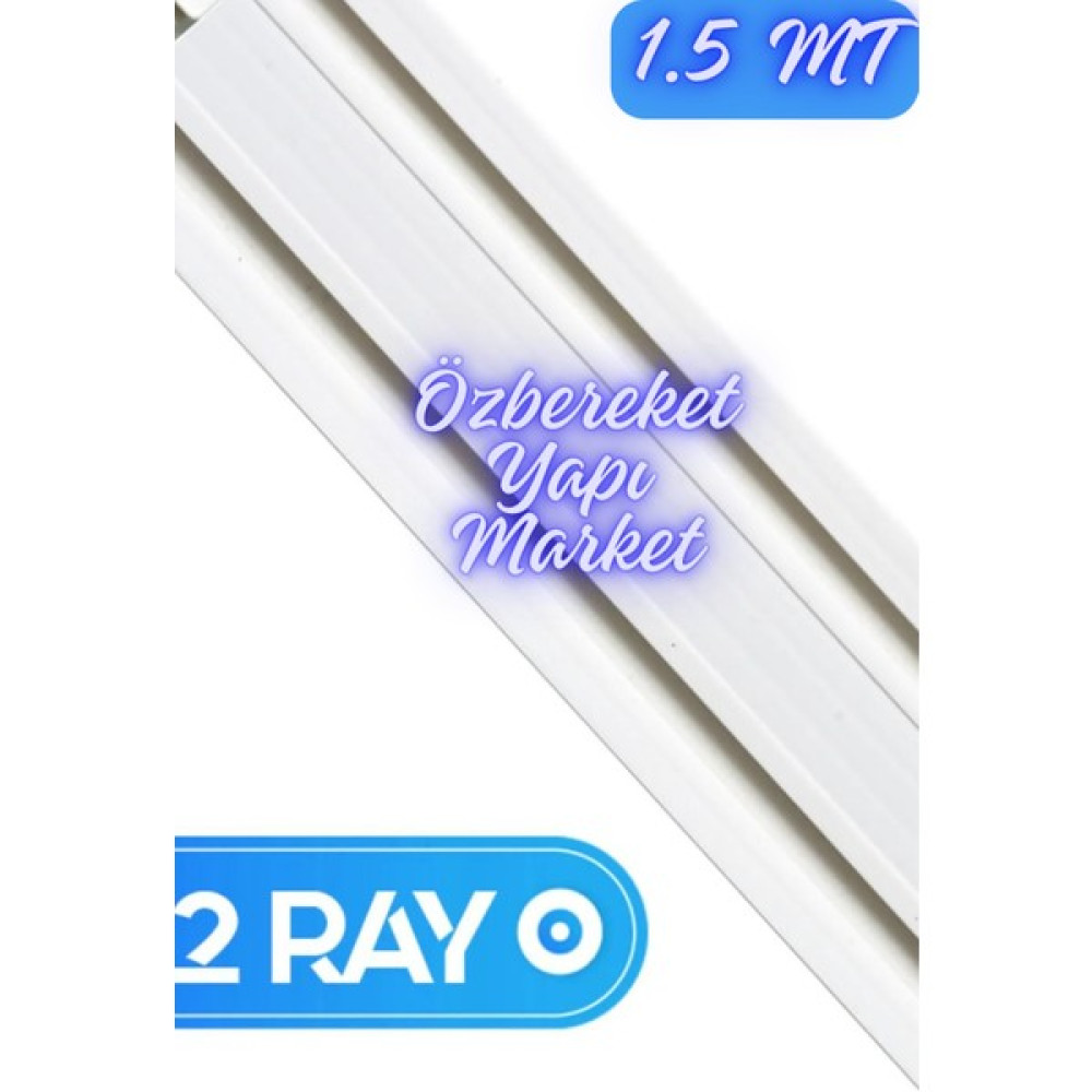 Özbereket Yapı Market 2li Korniş 2 Raylı Perde Rayı Korniş Süper - 1.5 MT Perde Aksesuarı Fiyatı