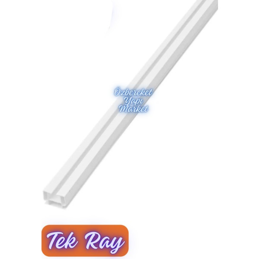 Özbereket Yapı Market Tekli Korniş 1 Raylı Perde Rayı Tek Raylı Korniş Süper - 0.75 MT Perde Aksesuarı Fiyatı