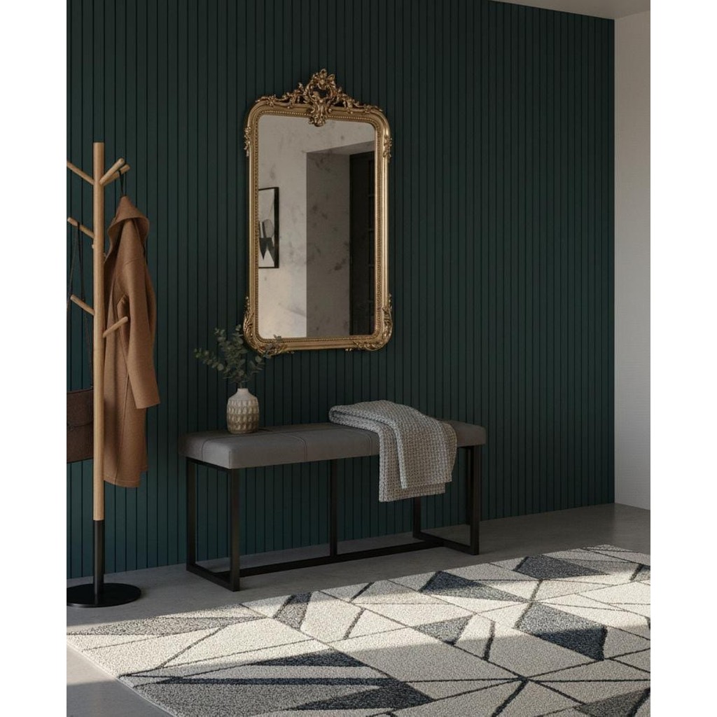 Özcan Mobilya Aksesuar 105×40 Siyah Metal Ayaklı Bench Puf Bank Antre Mutfak Salon Yatak Odası Puf Bank 105×40 - Gri Diğer Fiyatı