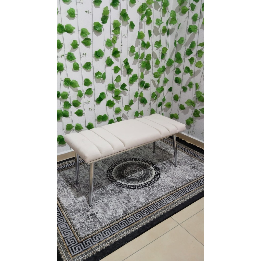 Özcan Mobilya Aksesuar Krom Metal Ayaklı Metal Kasalı Bench Mutfak Salon Antre Yatak Odası Balkon Puf Bank - Bej - Krem SSD / Solid State Drive Fiyatı