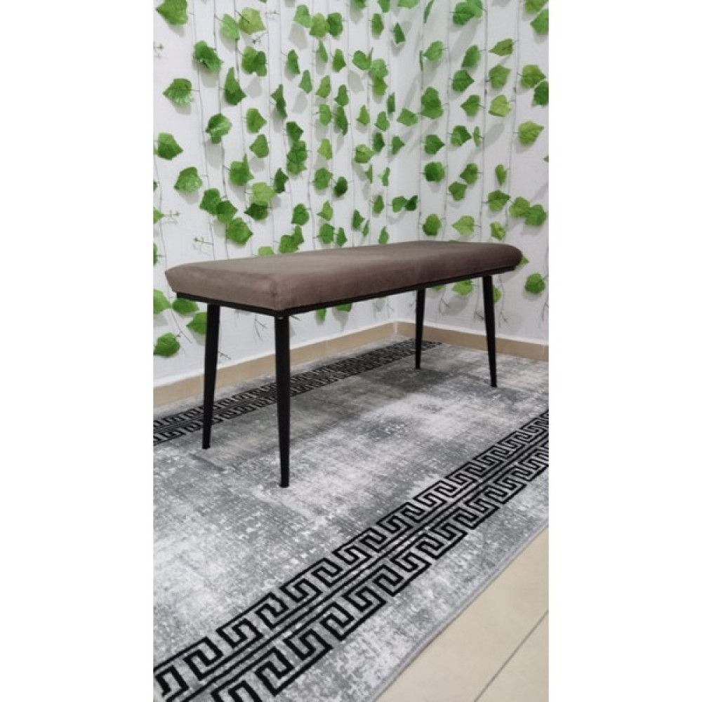 Özcan Mobilya Aksesuar Siyah Metal Ayaklı Metal Kasalı Bench Mutfak Salon Antre Yatak Odası Balkon Puf Bank - Kahverengi Mutfak Dolabı / Mobilyası Fiyatı