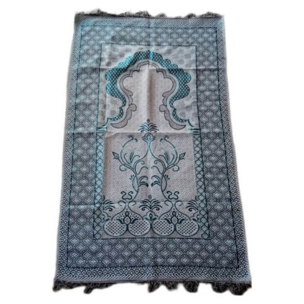 Özcan Tasarım Simli Goblen Seccade - Hediyelik Seccade - Pamuk Seccade - 66 x 117 cm - Yeşil Seccade Fiyatı