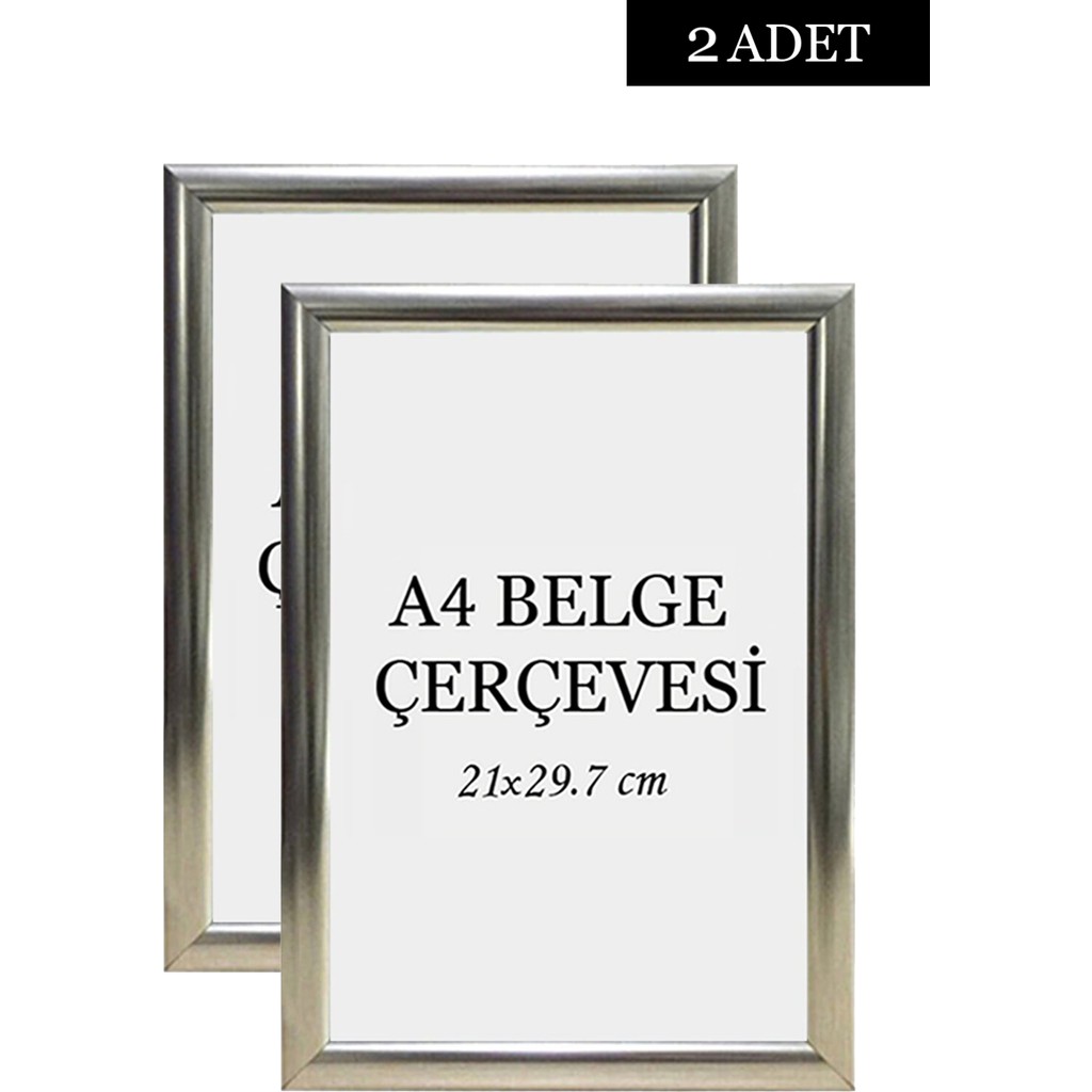 Özcanlar Çerçeve 2 Li Set A4(21X29.7) Diploma Çerçevesi Belge Çerçeveleri Sertifika Çerçevesi - Gümüş - 21 x 30 Resim & Fotoğraf Çerçevesi Fiyatı